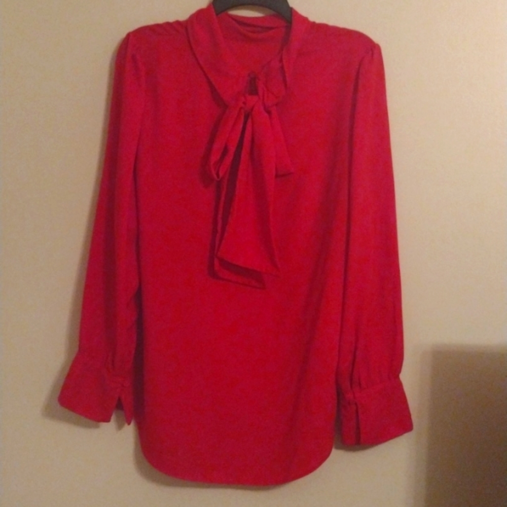 Ann Taylor bow at the back blouse